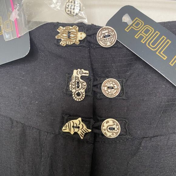 Paul Ropp Women's Black Silk Pants Vintage Size 3 US Y2K 90s Regular Fit NEW - Picture 4 of 12